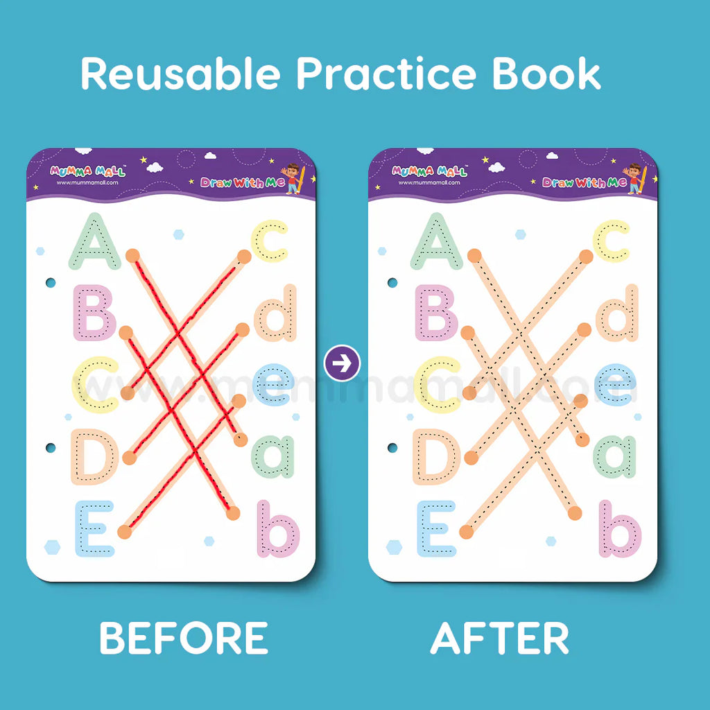Reusable Tracing Book With 64 Pages - Perfect for early learning & imagination!