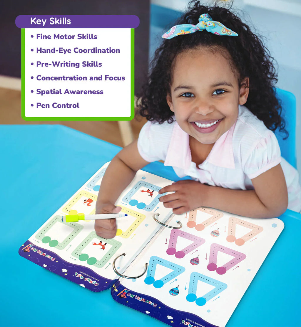Reusable Tracing Book With 64 Pages - Perfect for early learning & imagination!